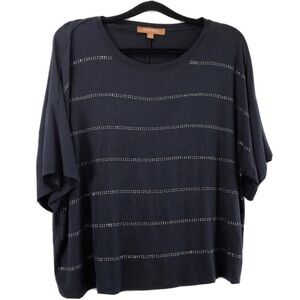 ellen tracy blouse blue size M